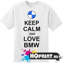 Футболка keel calm love BMW