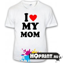  Детская футболка I love my mom