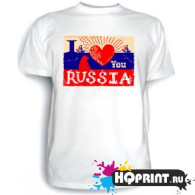 Футболка I love you Russia