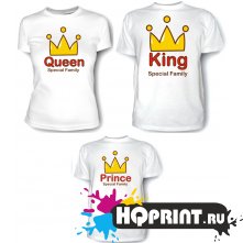 Комплект футболок Король, королева и принц