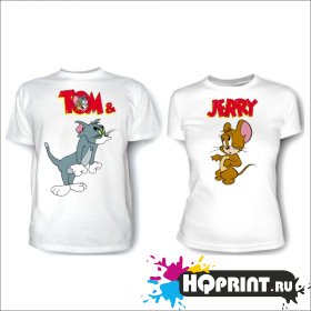 Парные футболки Том и Джерри