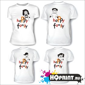 Комплект футболок Happy family