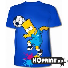 Футболка Барт играет с мячом 