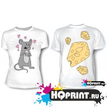 Парные футболки Мышь и сыр