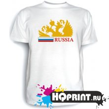 Футболка Россия (герб и флаг)