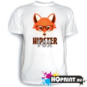 Футболка Hipster fox